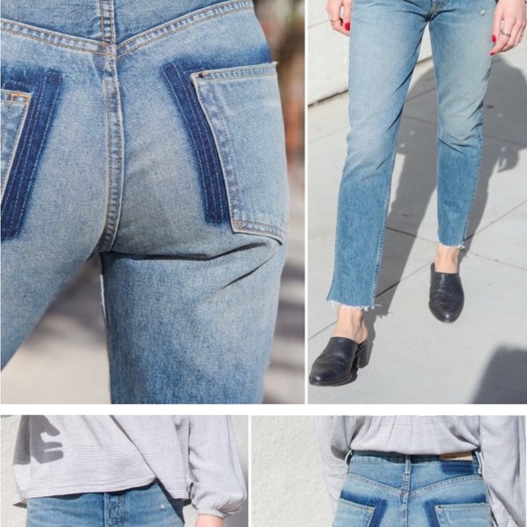 GRLFRND Denim distressed ankle cut jeans - Picture 1 of 10